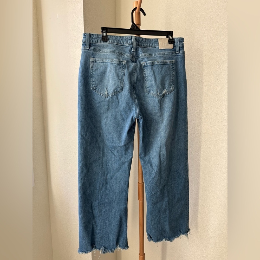 Paige Designer Blue Denim Leenah Ankle High Rise Jeans Women’s Size 32 - Picture 6 of 7